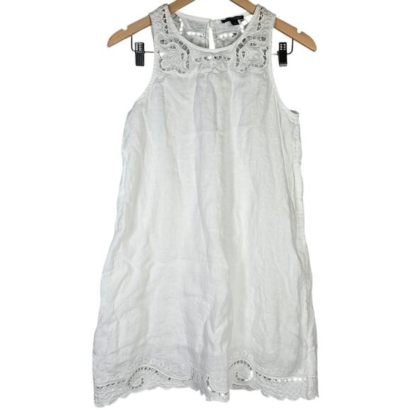 J. Crew Maxine eyelet shift dress in linen‎ White S CA707 - Picture 1 of 8